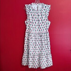 NWT J.Crew Factory Cotton Ruffle Trimmed Midi Dress Sz 12